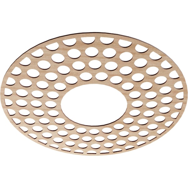 Fink Wood Fretwork Pierced Ceiling Medallion, Alder, 34OD X 12 3/8ID X 3/8T